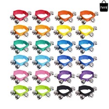 24 Colorful Wrist Jingle Bells - Adjustable and Perfect for Joyful Celebrations