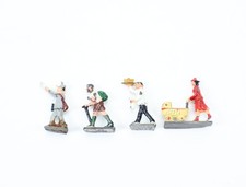 Märklin H0 4x Figuren verschiedene Eisenbahnfiguren 1:87 / Guss 22mm