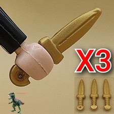 X3 Playmobil daga de oro-cuchillo-egipcio-romano-griego guerrero-elfo-césar