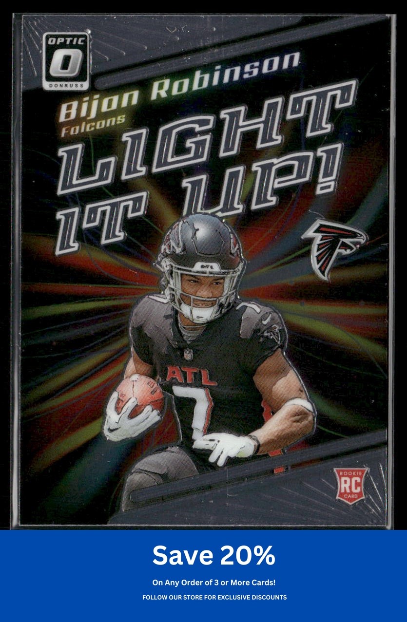 Bijan Robinson 2023 Donruss Optic #LU-BR Light It Up! Rookie Atlanta Falcons I71