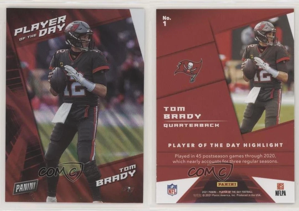 2021 Panini Player of the Day Silver Tom Brady #1 - Image 3 of 3