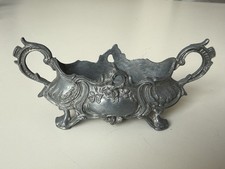 Antike Miniatur Jardiniere Zinn Silberoptik Tafelschale Historismus 9cm