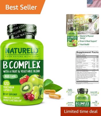 Super B Vitamins for Men and Women - 120  Capsules with Fruit & Veg Blend