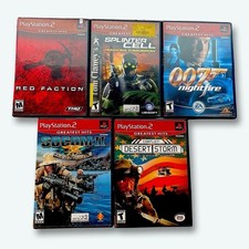 PS2 Shooter Game Lot of 5 007 Nightfire SOCOM II Splinter Cell Red Faction