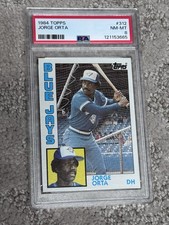 PSA 8 1984 TOPPS BASEBALL CARD TORONTO BLUE JAYS JORGE ORTA