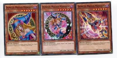 Yu-Gi-Oh! Dunkles Magier Mädchen Artwork 3er Set Common S104