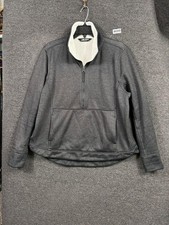 The North Face Sweater Womens Extra Large Gray Sherpa Raschel Fleece Quarter Zip