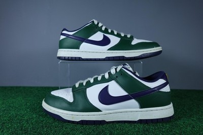 Nike Dunk Low Retro Shoes Mens Size 10 White Green Midnight Navy