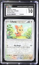 2025 White Flare Pokemon Lillipup Reverse Holo CGC 10 074/086