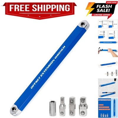 Ratchet Wrench Extender,Tight  Extension Wrench Set with 1/2'',1/4'' and 3/8'' S...