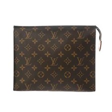 Louis Vuitton Monogram Pochette Toilette Brown Canvas Pouch