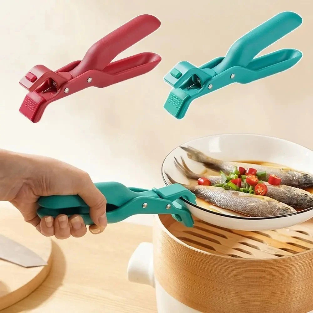 Pinza de silicona para tazón caliente antideslizante abrazadera de placa hogar plato clip horno
