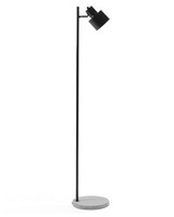 Minimalistische Stehlampe Runder Lampenschirm Metall/Beton Schwarz Corbones