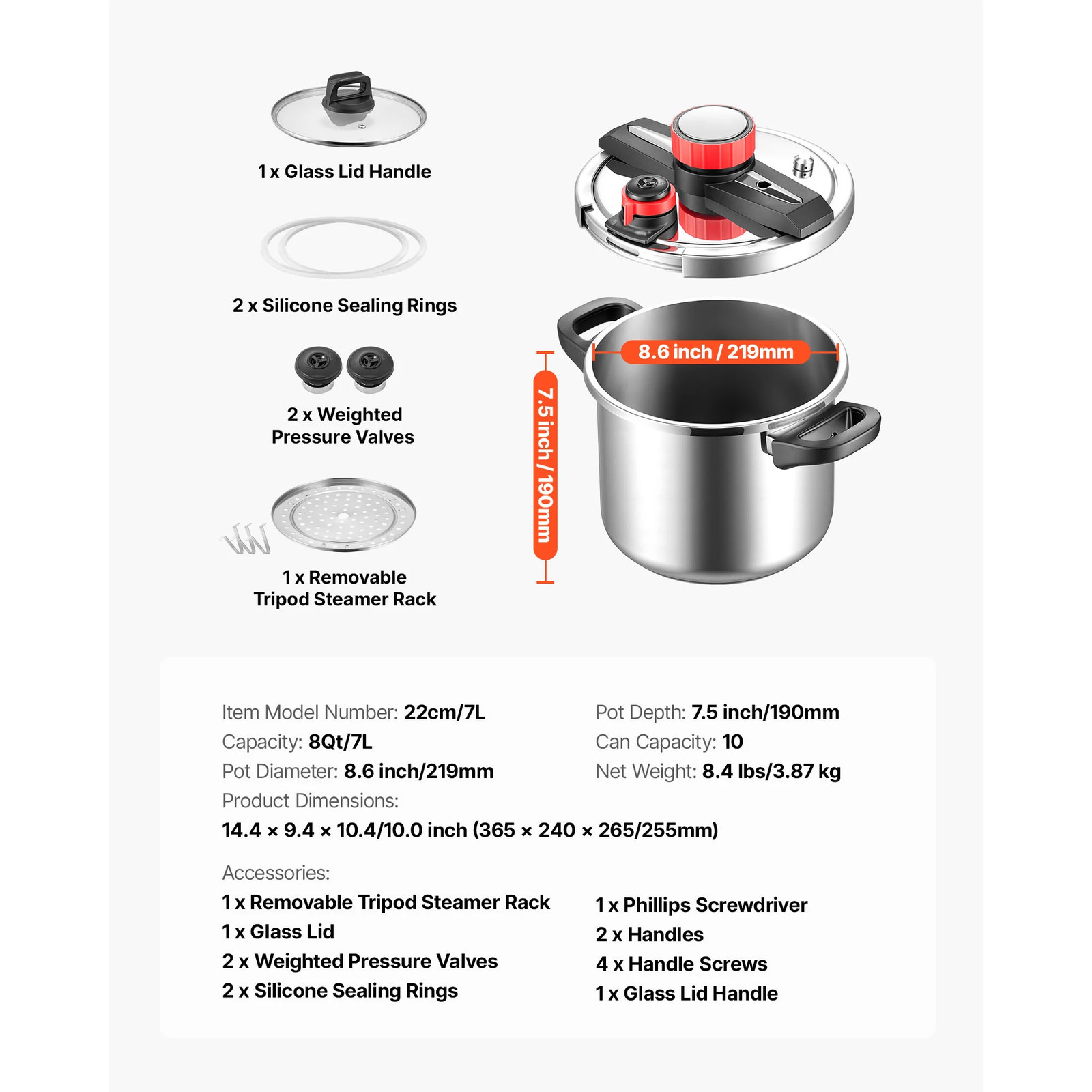 Stainlesssteel Pressures Canner With Steamingrack