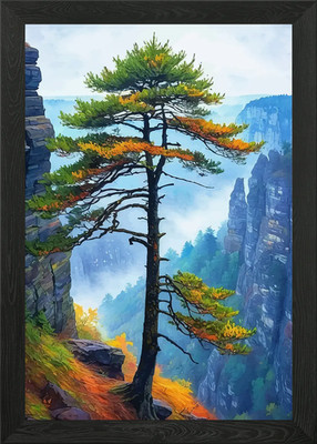 Lone Pine Mountain View Gerahmtes Wandbild Poster Leinwanddruck Bild