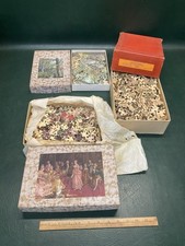 Lot of 3 Vintage J.K. Straus Wood Jigsaw Puzzle  200, 300  500 Pcs in Boxes