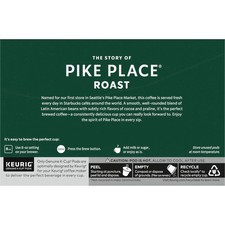 Starbucks K-Cup Coffee Pods, Medium Roast Hot or Iced Coffee, Pike Place Roast