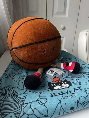 Jellycat Amuseables Sports Basketball - 25cm Plush Stuffed Toy - BNWT & Gift Bag