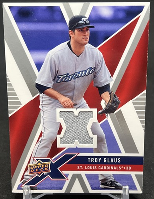 #ad 2008 Upper Deck X Memorabilia Troy Glaus Jersey Patch Blue Jays Cardinals MLB $4.50