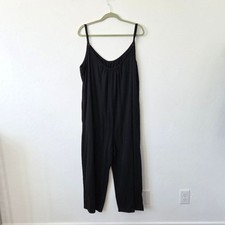 Plus Size 2XL Jumpsuit Romper Black Wide Leg Sleeveless Loungewear Casual Comfy