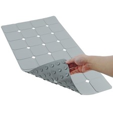 Bathtub Mat Non Slip 15" x 28" Silicone Foldable Tub Mat with Strong Suction ...