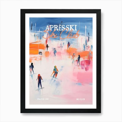Apr�ソスs Ski Club Nr. 1 Kunstdruck gerahmt Wandbild Poster Leinwanddruck Bild