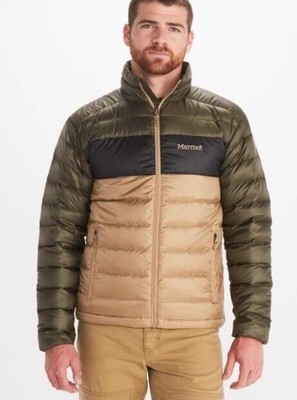 MARMOT MEN'S RETRO STYLE ARES JACKET ULTRALIGHT 600 FILL DOWN NORI / BLACK 71260