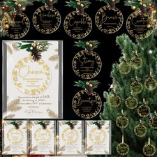 60 Sets Christian Christmas Ornaments Religious Ornament Bulk Gifts Bible Wor...