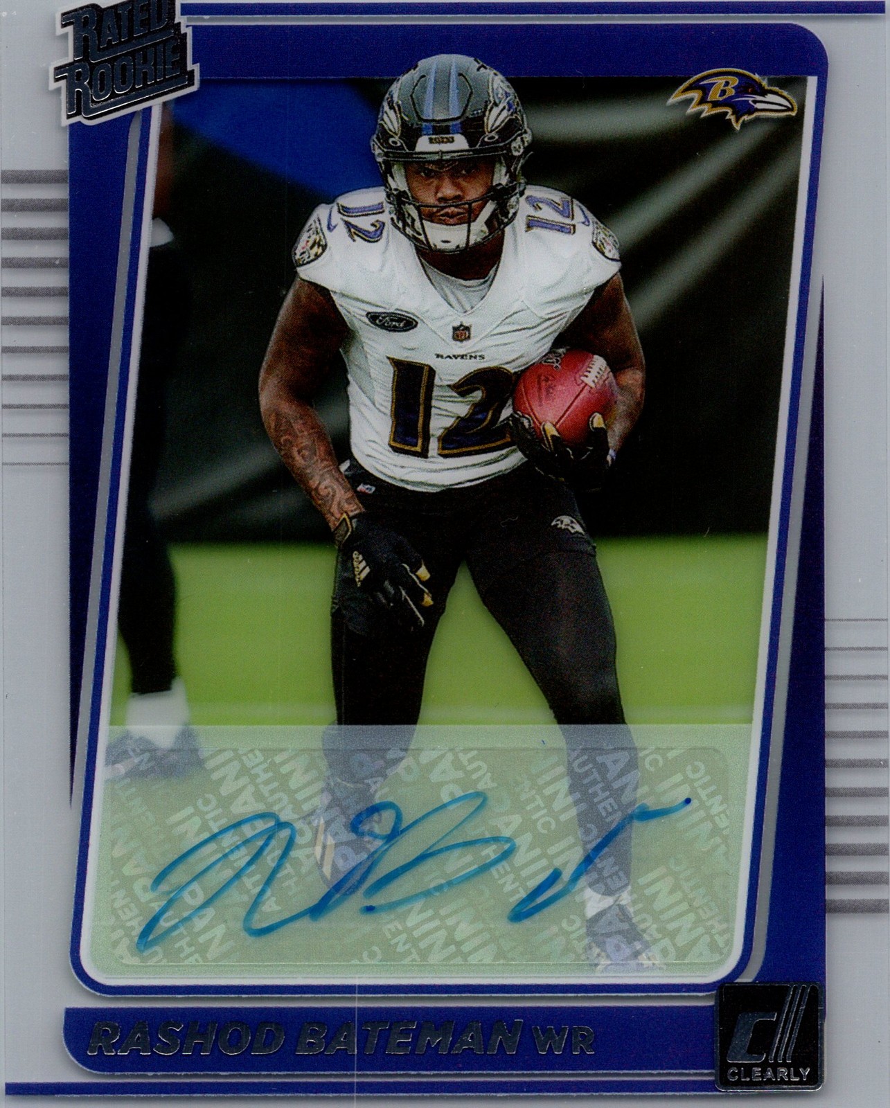 2021 Clearly Donruss #66 Rashod Bateman Clearly Rated Rookie Autographs