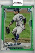 2021 Topps Bowman Chrome New York Yankees Deivi Garcia Base Chrome Green 76/99