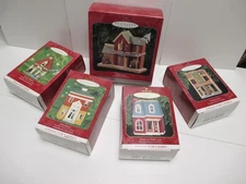 Lot Hallmark Nostalgic houses & shops + Anniversary House Ornaments/ boxes