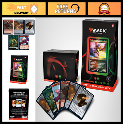Draconic Destruction Commander Deck - Ready-to-Play Magic: The Gathering Set for