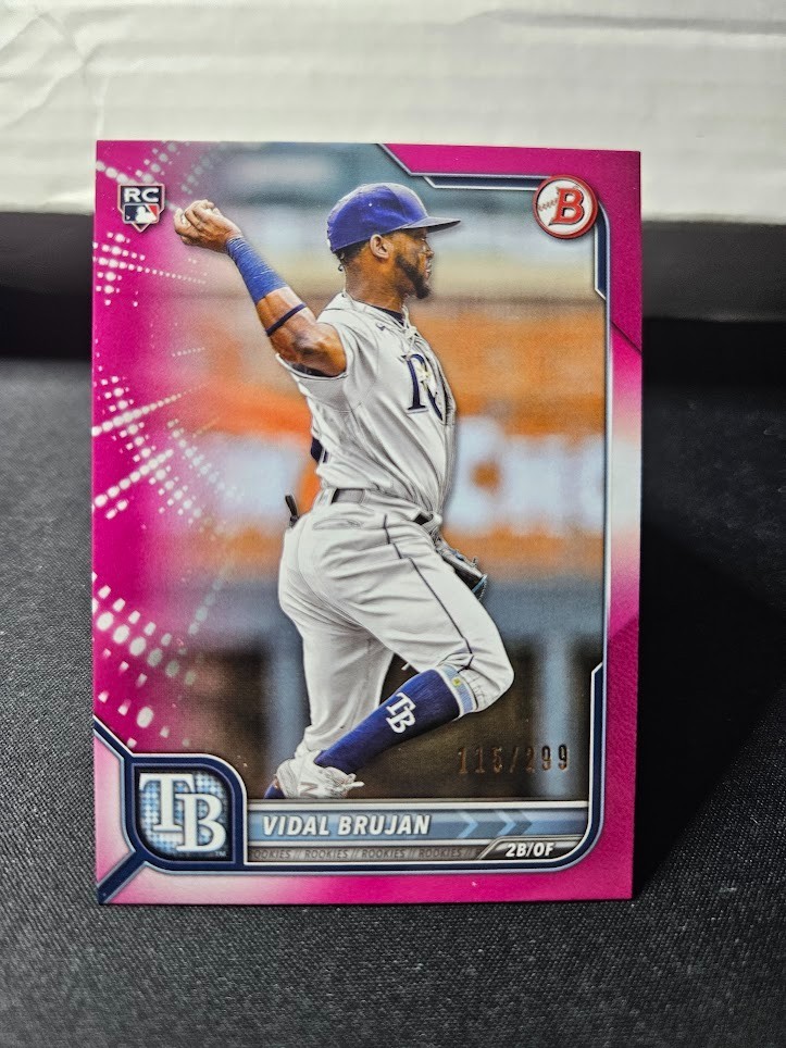 2022 Bowman - Vidal Brujan #71 Fuchsia /299 (RC)
