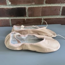 Bloch Leather Ballet Slippers Dance Shoes Pink Tan Size 3.5 D