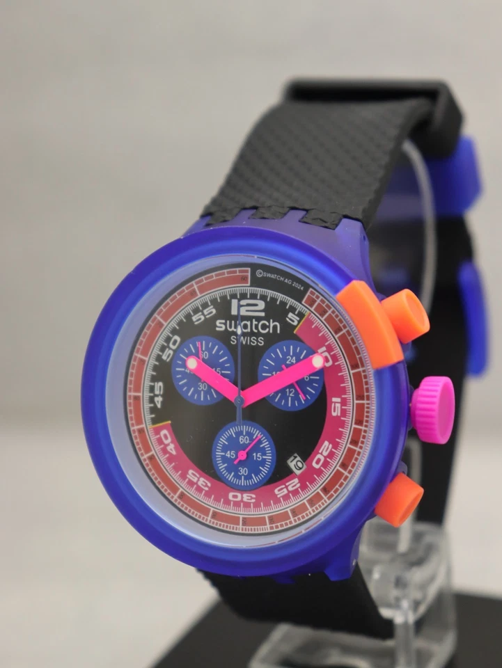 SWATCH Swiss Big Bold Blue Men's Watch. - Image 3 of 4