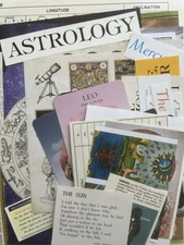 ZODIAC ASTROLOGY LOT Junk Journal Craft Collage 50+ items Unique Bundle Kit