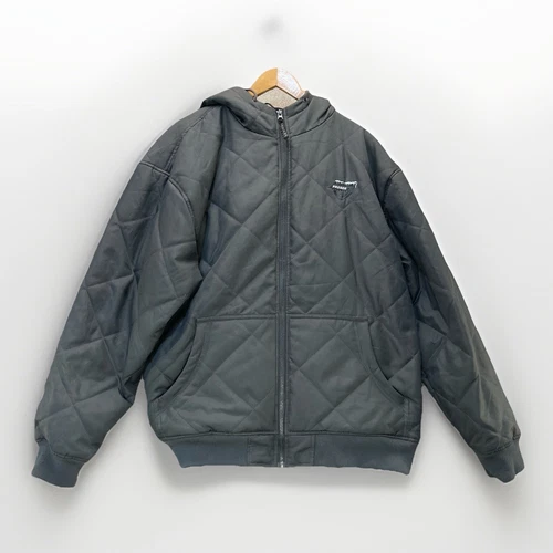 Freeze Defense Jacket Mens XXL Quilted Insulated Lined Work Hooded Bomber Coat - product listing photo