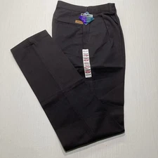 Wrangler Riata Mens Black Pleated Front 30x38 Relaxed Fit Wrinkle Resistant