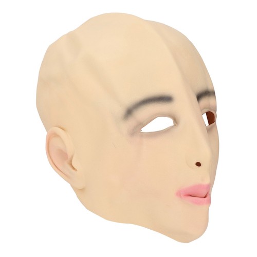 Full Head Female Latex Face Mund Augen Löcher Beauty Cover Lebense CHP - Bild 6 von 22
