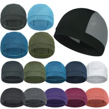 Motorcycle Beanie Hat Stretchy Helmet Liner UV Protection Skull Headwear Cap US