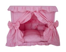 Princess Pink Pet Dog Handmade Bed House 1 Candy Pillow L 
