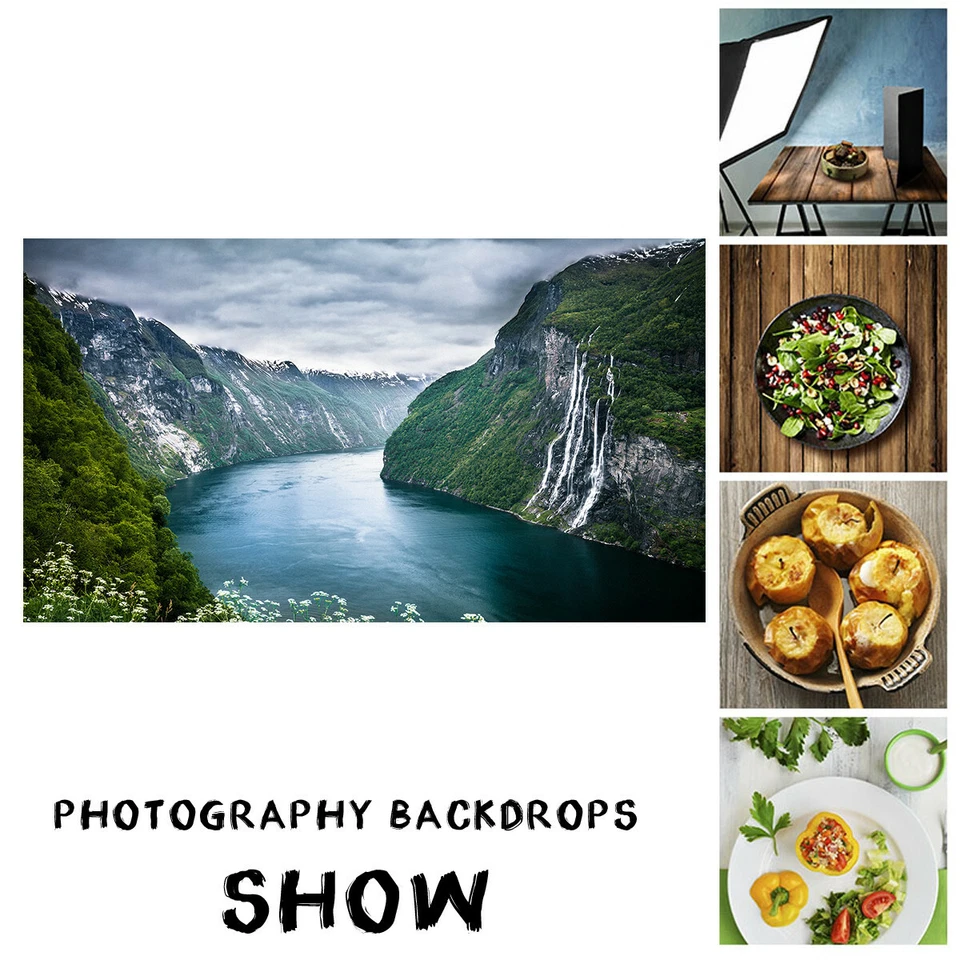 Pano de fundo de vinil cachoeiras floresta natureza pano de fundo fotografia pano de fundo estúdio foto - Imagem 2 de 4