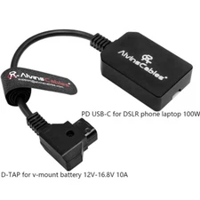 Alvin’s Cables Dtap to Type-C PD Bidirect Quick Charger Cable for V-Mount Batter