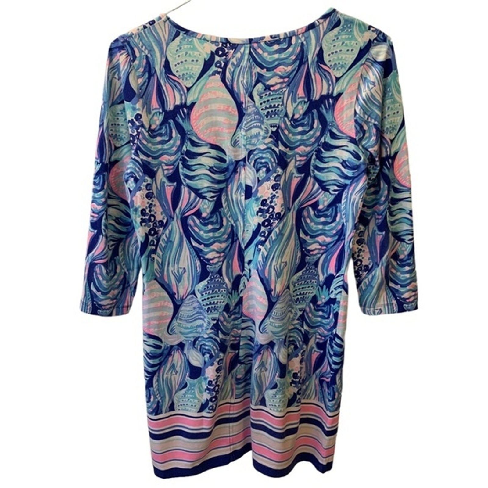 Lilly Pulitzer Women's Beacon Dress Scale Up Blue Aqu… Gem