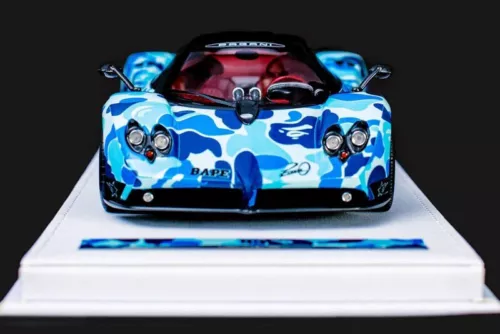 1/18 VIP Models Pagani Zonda Blue Bape Camouflage Limited - Picture 4 of 6
