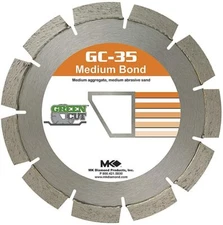 MK Diamond 166747 GC-35 Diamond Blade, 10" x .250" x Tri NEW S29