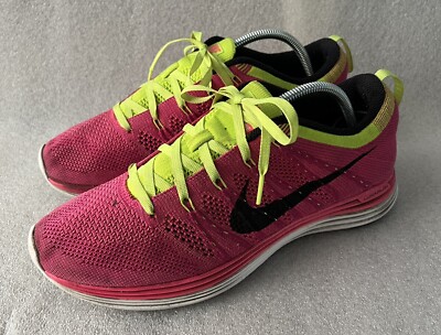 Nike Women Shoe Flyknit One Size 9 Pink Athletic Running Sneaker