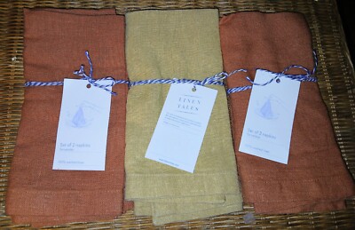 Linen Tales Set Of 6 Napkins Washed Linen