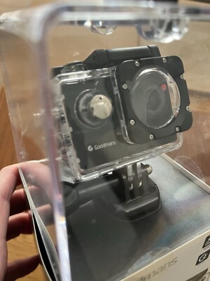 Goodmans Full HD Action Camera LCD Fully Waterproof Case Self Timer 1080p