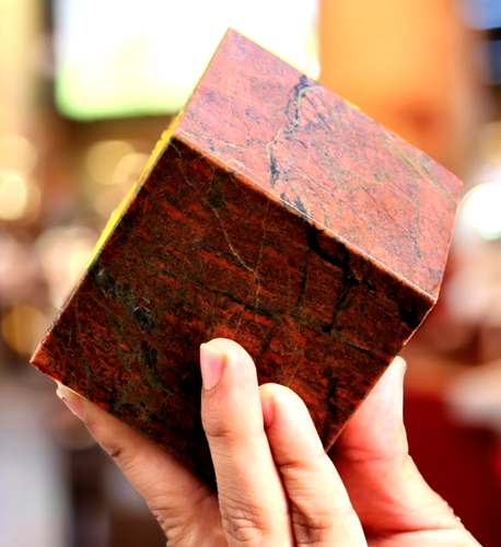 80MM Green Unakite Cube Quartz Natural Healing Crystal Cube Agate Square Cube - Picture 3 of 10